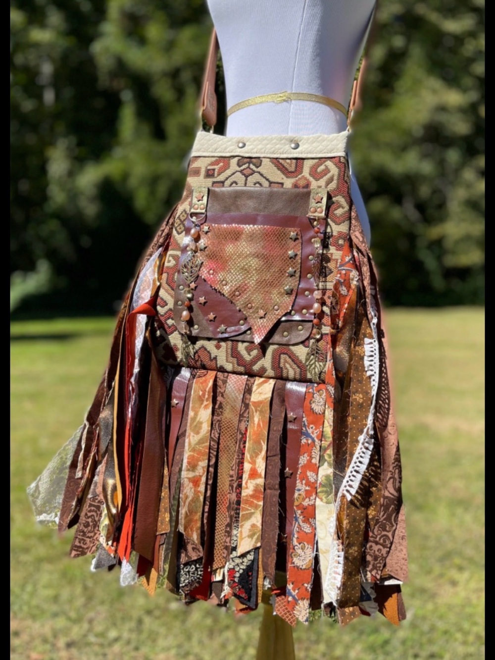 💯 Handmade /One of a Kind Design. Bohemian Multicolor Fringe Bag
